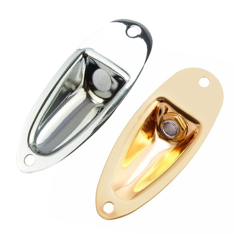 Dropship-2Pcs гитарный разъем для лодки 1/4 дюймов вход выход Jack ПЛАСТИНА гнездо 6,35 мм для FD Strat Стиль гитарные части-серебро и золото
