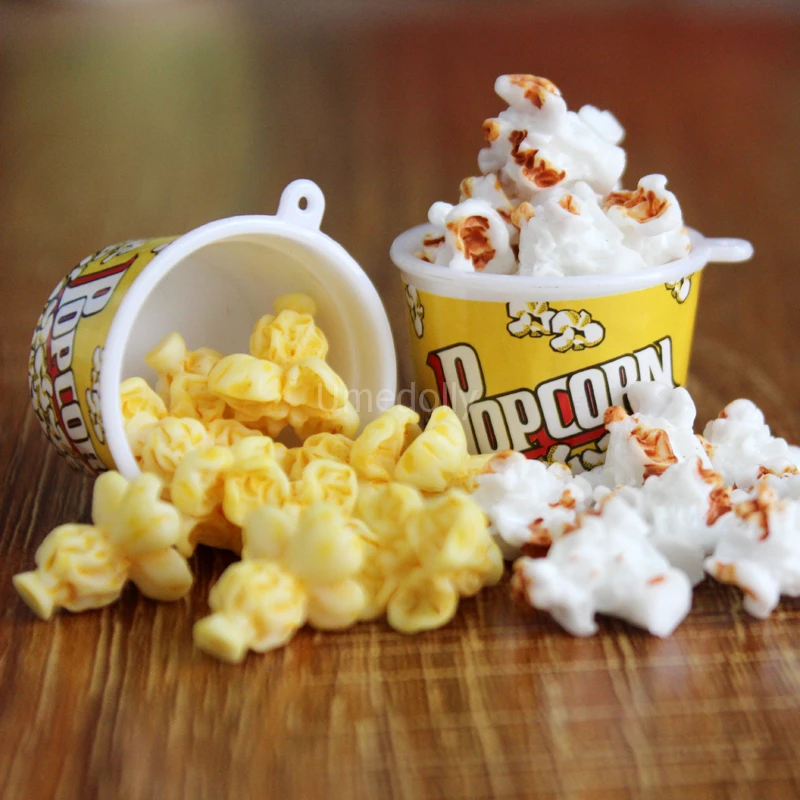 Kitchen Toys Pretend Kitchen Toys Pretend Food Toys Doll House Toys Cute Mini 1PCS Miniature Dollhouse Popcorn Pretend Play Doll House Kithcen 1/6 Food for Blyth BJD Doll Accessories Toys