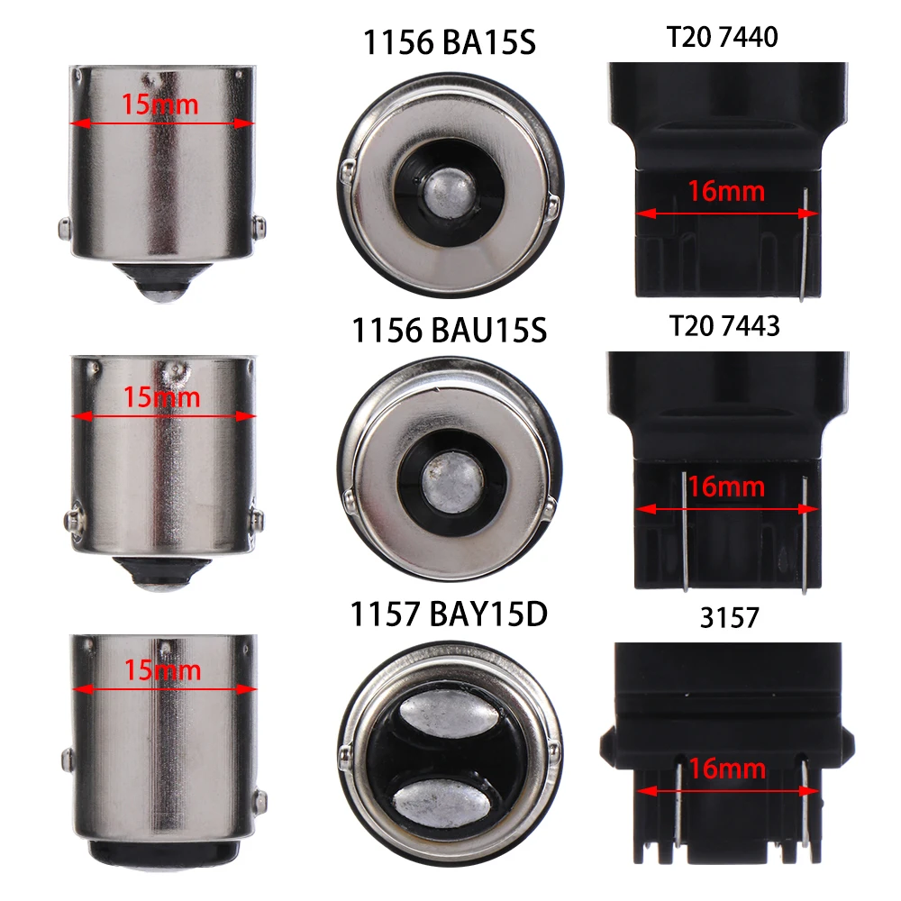 1156 BAU15S PY21W BA15S 1157 BAY15D T20 7440 7443 3157 3030 21SMD Автомобильный светодиодный задний стоп