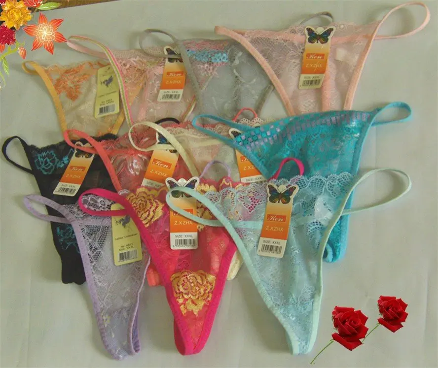 

Woman G-string Lace Thongs Sexy Lingerie Girl Bud Silk Shorts (mixed styles&colors) Factory Lowest Price 4800 pcs/Lot