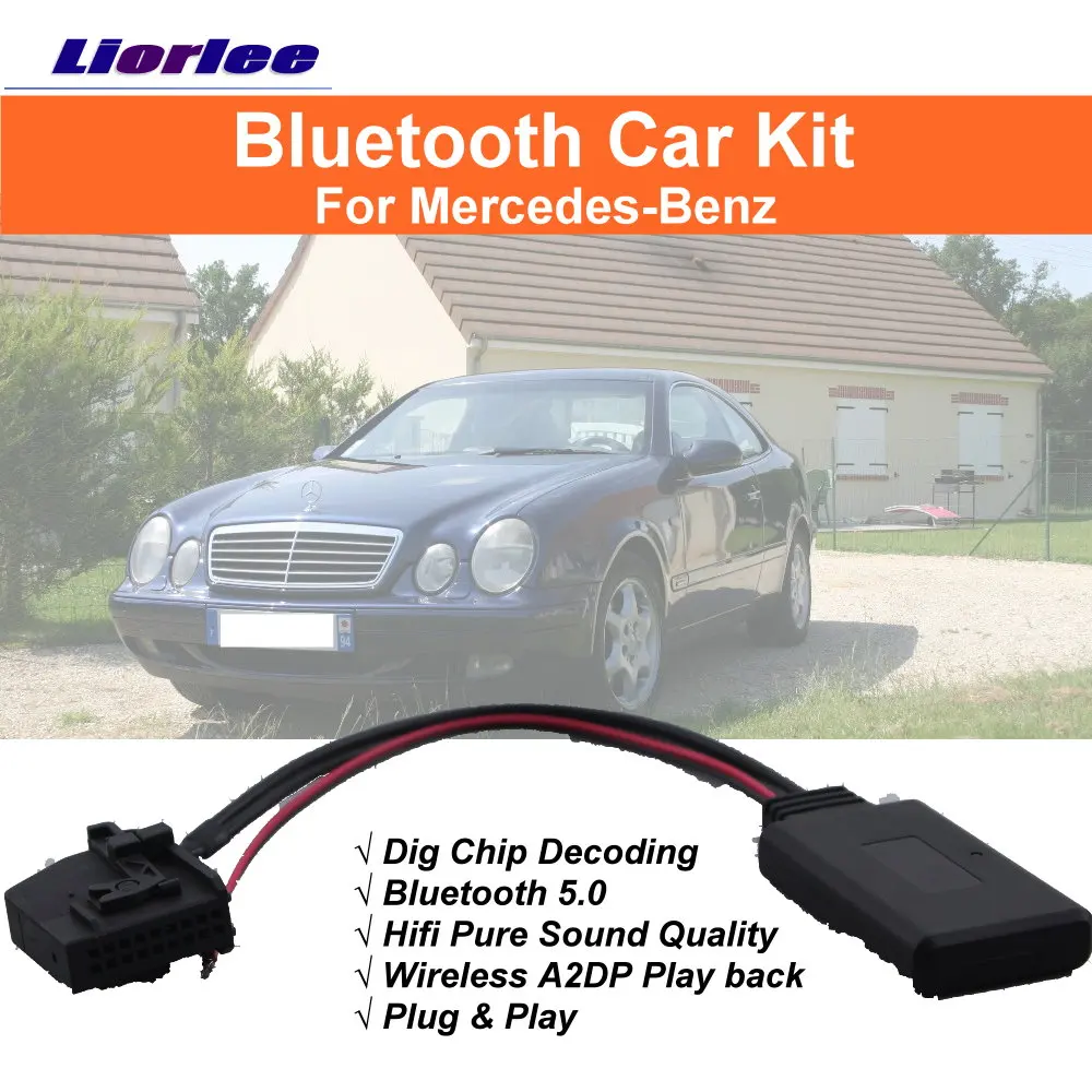 

Bluetooth Car Kit For Mercedes Benz A/C/CLK/E/G/M Class Electronic Accessories BT Music 18Pins Interface Wireless Adapter Cable