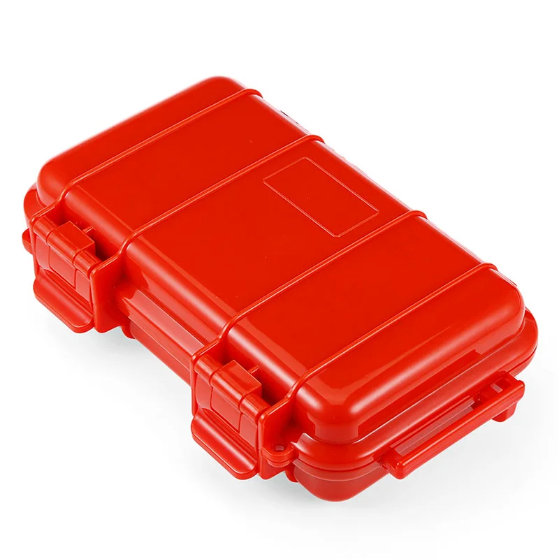 Открытый Кемпинг безопасный Frist помощь инструменты водонепроницаемый герметичный, прочный Чехол Контейнер для инструментов переносная коробка ударопрочный ящик EDC безопасное спасение - Цвет: Красный