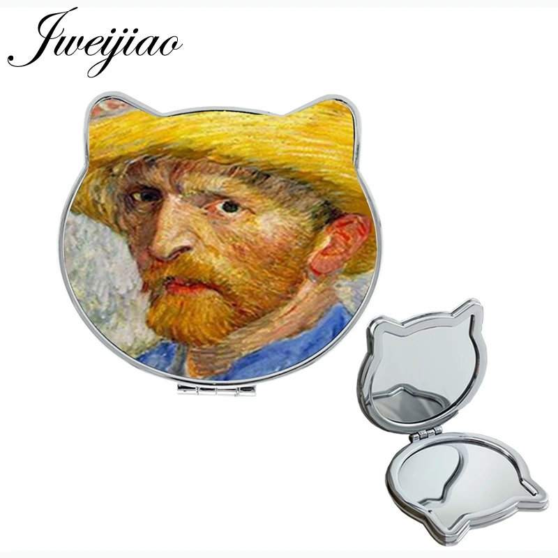 

Youhaken Self-portrait Ear Shaped Beauty espejo de maquillaje Painter Design Fashion handheld small mirrors for girls ZZ96