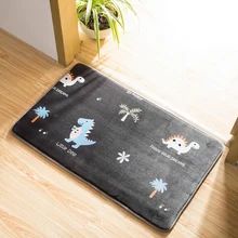 Мультяшный Противоскользящий коврик для двери, пола, фланелевый коврик для входной двери, супер впитывающий коврик для ванной, спальни, кухни, длинный коврик, ковер