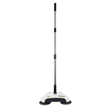 

Stainless Steel Sweeping Machine Push Type Hand Push Broom Dustpan Handle Household Cleaning Package Hand Push Sweeper Mop White