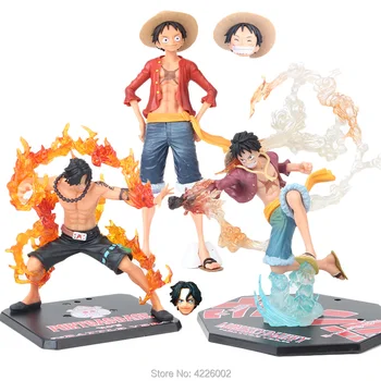 

Monkey D Luffy Grandista Ace PVC Action Figure Grandline Anime One Piece Luffy Collectible Cartoon Model Figurine Kids Toys