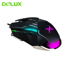 Delux M628 PMW3389 сенсор 9 Кнопок 16000 dpi игровая геймерская мышь компьютерная проводная мышь обе руки оптическая мышь для геймера