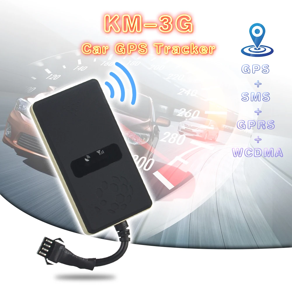Автомобильный GPS трекер 3G WCDMA KM автомобильный локатор гео забор сигнализация