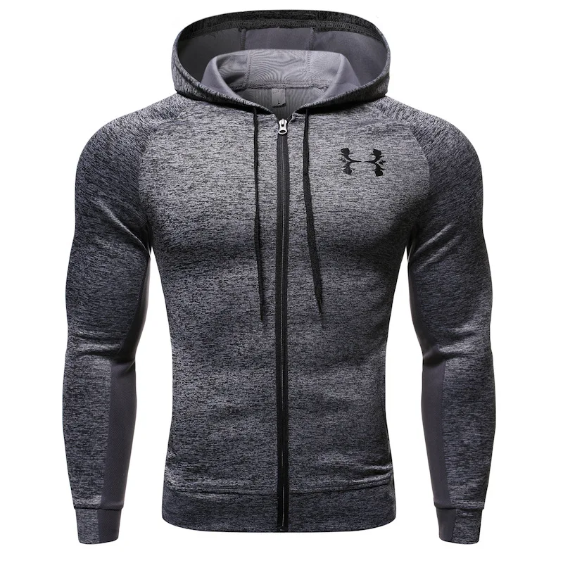 Finest 2020 New Mens Fitness Sport Jacket Coat Zipper Hooded Running Jackets Mens Sportswear 2019 Workout