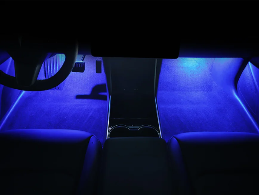 Blue 9-piece set Подходит для Tesla модель 3 x s led замена высокий выход Внутренний дверной проектор Лужа лампа теневой маркер лампа - Название цвета: Blue 9-piece set