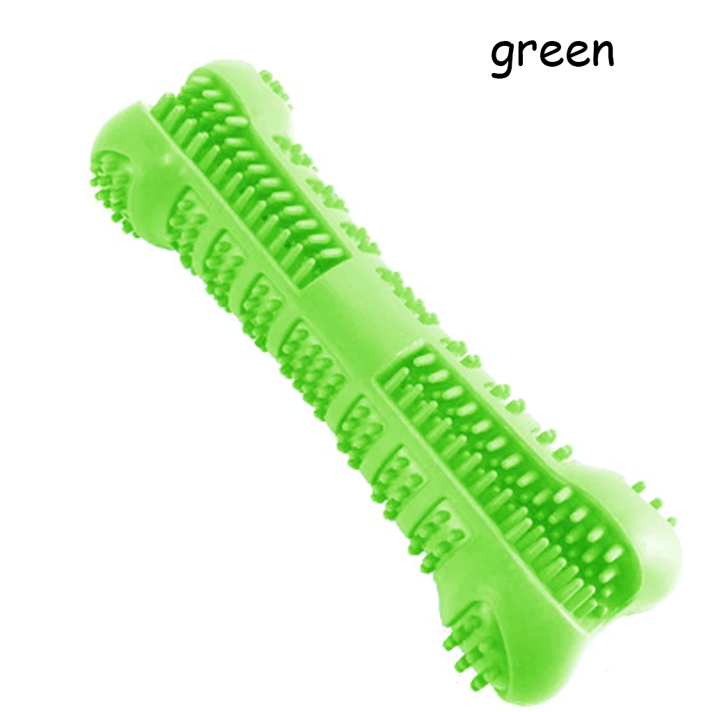 Green Собака игрушки-Жвачки Силиконовая зубная щетка для собак чистки зубов чистки молярная палка Собачка Щенок стоматологической помощи ПЭТ Товары для собак - Цвет: Green