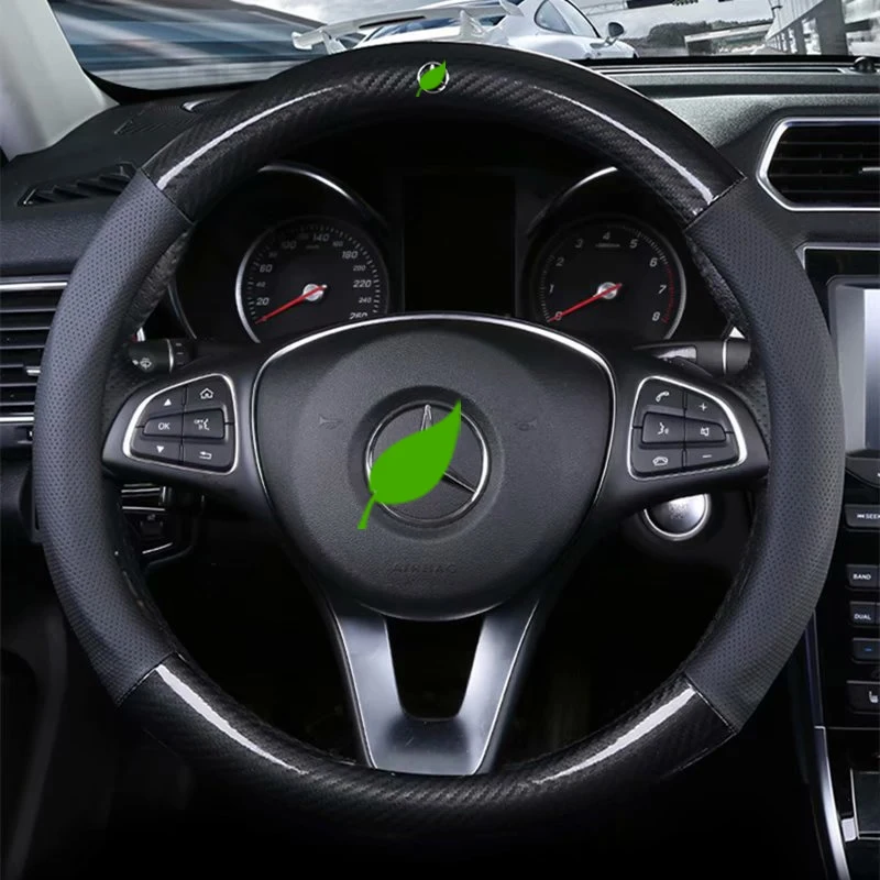Leather Car Steering wheels Cover 37 38cm 15" for Mercedes Benz GLK GLE