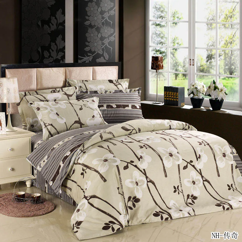 

Unihome 100% Cotton Duvet Cover Sets, Print Floral Pattern Design, Full Queen Size (MWQY)