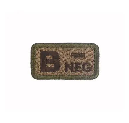 Blood Type Morale Patches Hook Loop Embroidery Military Tactics Badge For Coat Backpack DIY Sewing Fabric A+POS O-NEG Patches - Цвет: 6