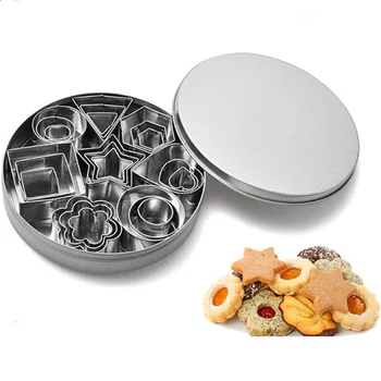 

24Pieces Stainless Steel Cookie Cutters Set Heart Cookie Mold Biscuit Moulds