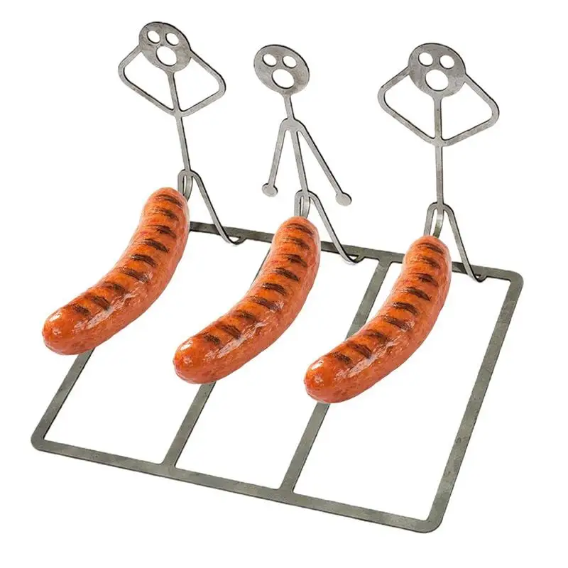 Creative Stainless Steel Hot Dog Roaster Metal Skewer Stick Barbecue