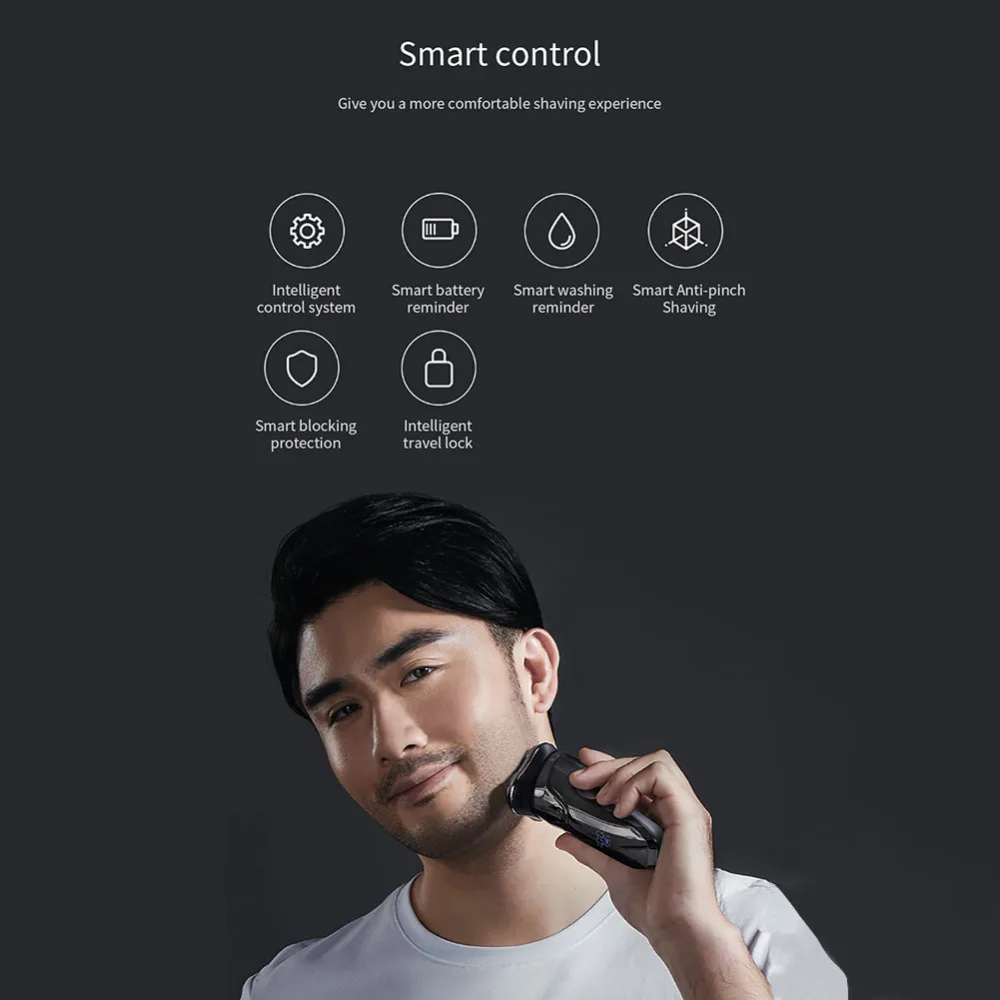 Xiaomi So White ES3 Electric Shaver for Men Mijia 3D Smart Control Beard Trimer Razor USB Charging Shaving Machine from Youpin (4)