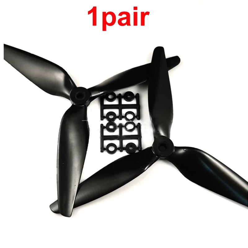 1pair HQ Three-Blade Propeller 8045 CW CCW 8x4.5 FPV Paddles w D3/4/5/6mm Reducing Ring for Dual-Engine Fixed-Wing Quadcopter