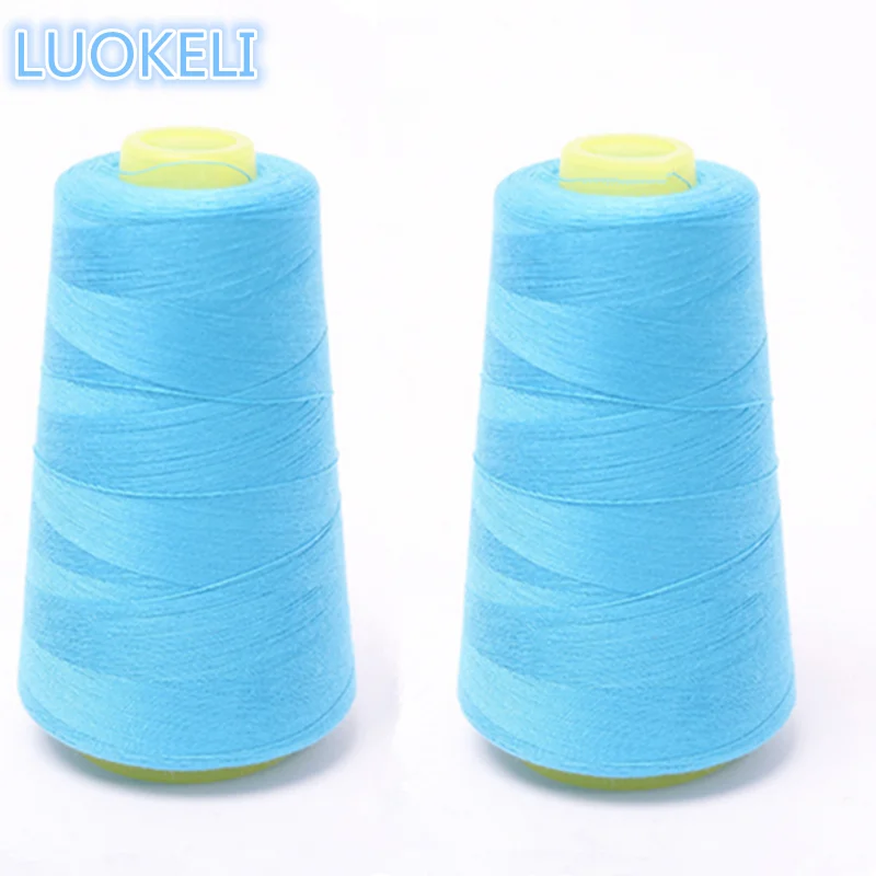 light blue 1 шт. 3000 ярдов полиэфирная нить швейная цветная опционально - Цвет: light blue