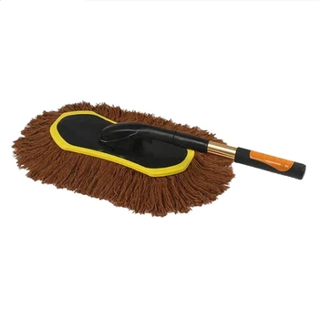 

Car Dust Collector, Microfiber Brush Telescopic Handle Cleaning Waxing Dust Tool Mop Soft Hair 360 Degrees Free Rotation