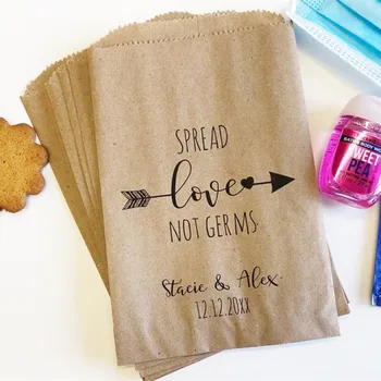 

Custom 2020 wedding gift (unfilled) - printed gift bag - Recycled wedding gift bag - Candy Bag - Bride shower gift bag, etc