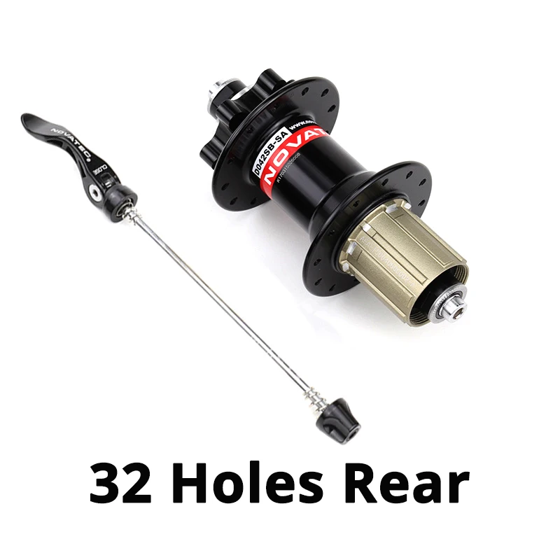 Black Rear 32H NOVATEC сплав J-HOOK ступицы D041SB D042SB дисковые карты тормоза с роторами MTB горный велосипед ступицы подшипник велосипеда hubs32 36 отверстий 32h 36h - Color: Black Rear 32H