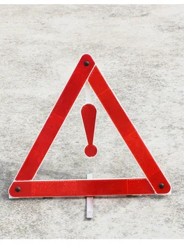 

Roadside Warning Sign Reflective Triangle Folding Safety Car Alarm Car Stop Sign Tripod Road Flasher Foldable Reflective Safety