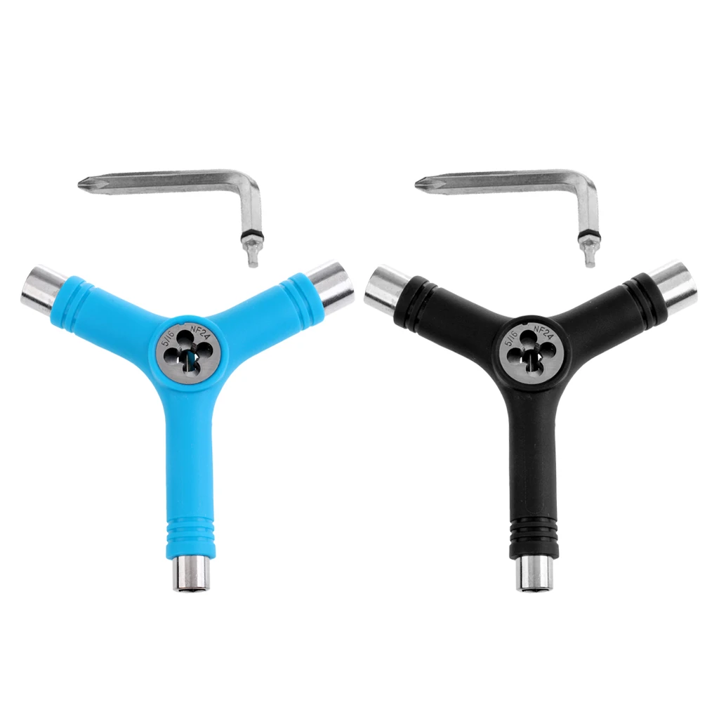 Blue or Black Skate Tool Skateboard Tool Y-tool Aluminium Alloy All In One Tool