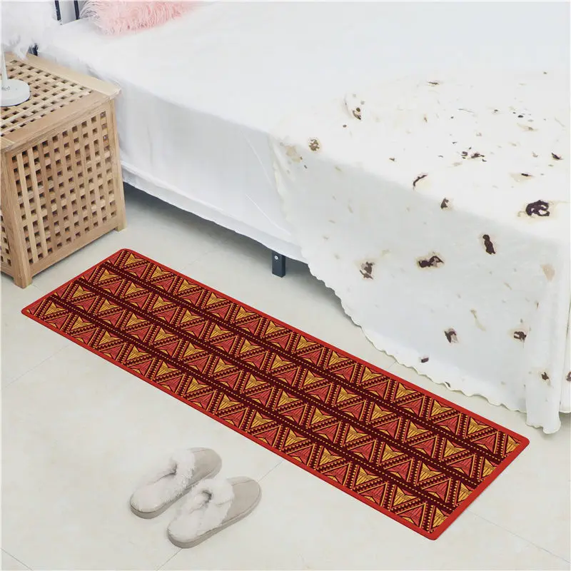 

Stitching Geometry Long Floor Mats Entrance Door Mat PVC Soft Bathroom Rugs Outdoor Bedroom Doormat Kitchen Carpet Bed Front Rug