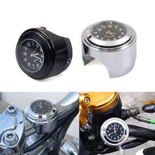 Clock Accessori Mount-Watch Handlebar Moto Chrome-Bike Quartz Universal Waterproof Aluminum