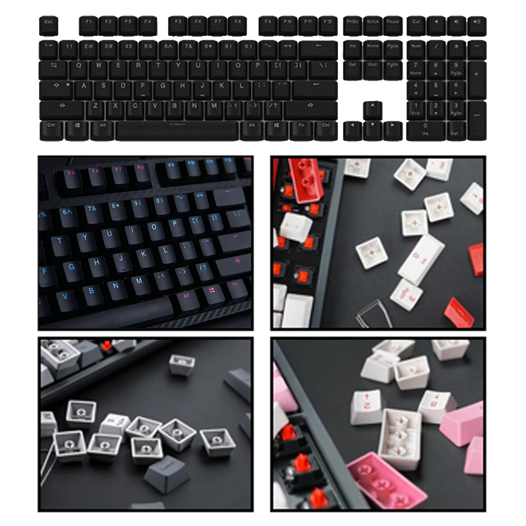 OEM Profile Thick PBT Keycap set for Mechanical Gaming Keyboard, 12.59x6.29x1.77inch