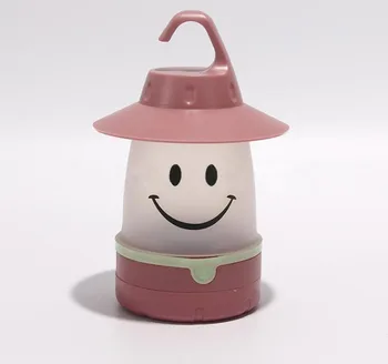 

Hot Sale Smiley Face LED Night Light, Portable lantern Outdoor, Table Lam Moving Smile lantern for Kids Room Indoor Decorate