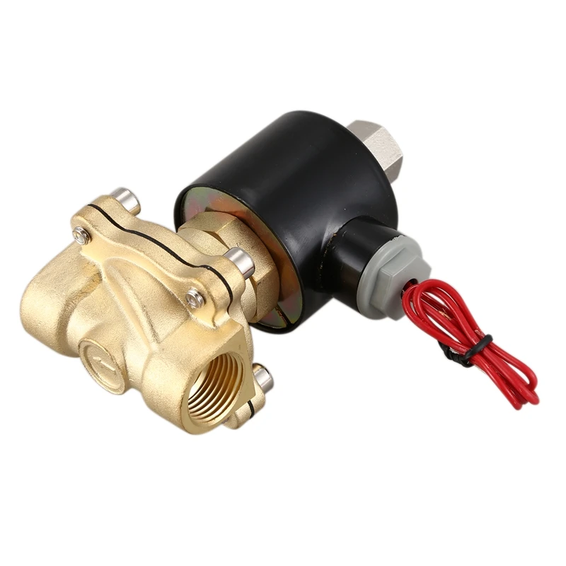 1/2 дюйма DN15 нормально открытый N/O Латунь Электромагнитный клапан 220V