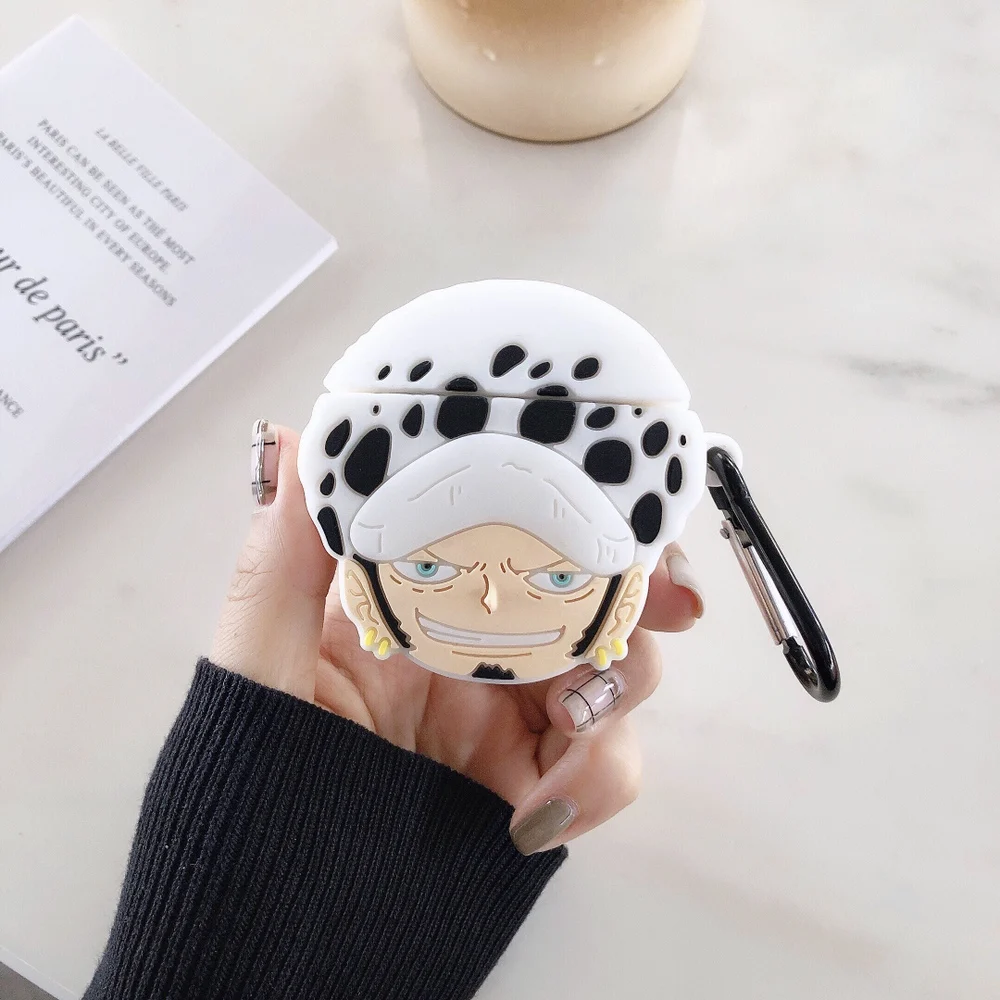 Для apple, bluetooth-гарнитура, японское аниме, цельный Trafalgar, чехол для наушников для airpods 1 2, мягкий силиконовый защитный чехол - Цвет: Trafalgar Law
