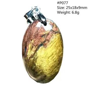 

Genuine Natural Yellow Red Pietersite Necklace Pendant For Woman Lady Man Firework Oval Beads Namibia Energy Stone Jewelry AAAAA