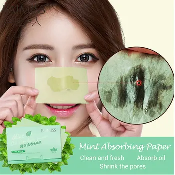 

100/80PCS Mint Fragrance Oil Blotting Sheets De-grease Oil-control Portable Oil Blotting Paper New
