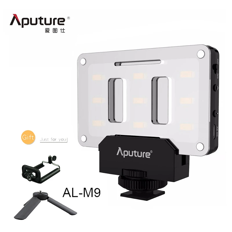 Aputure AL-M9 светодиодная подсветка для видеосъемки TLCI/CRI 95 + накамерная 9 шт. SMD