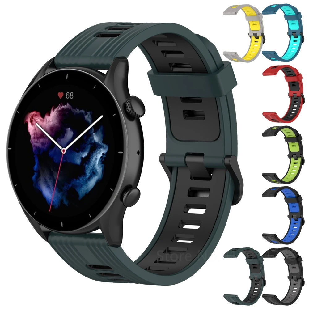 

Silicone Bracelet For Huami Amazfit GTR 3 Pro Wrist Strap For Amazfit GTR 2/2e/47mm/42mm/GTS 3/GTS 2 Mini/Bip S Smartwatch Band