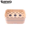 DMWD Portable Rice Cooker Heating Lunch Box Electric Thermal Food Heater Steamer Cooking Container Office Warmer 110/220V 3