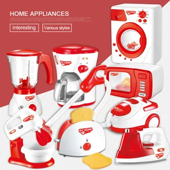 

Children Kitchen Toys Appliances Pretend Play Coffee Machine Toaster Blender Vacuum Cleaner Cooker Toys For Kid Toys