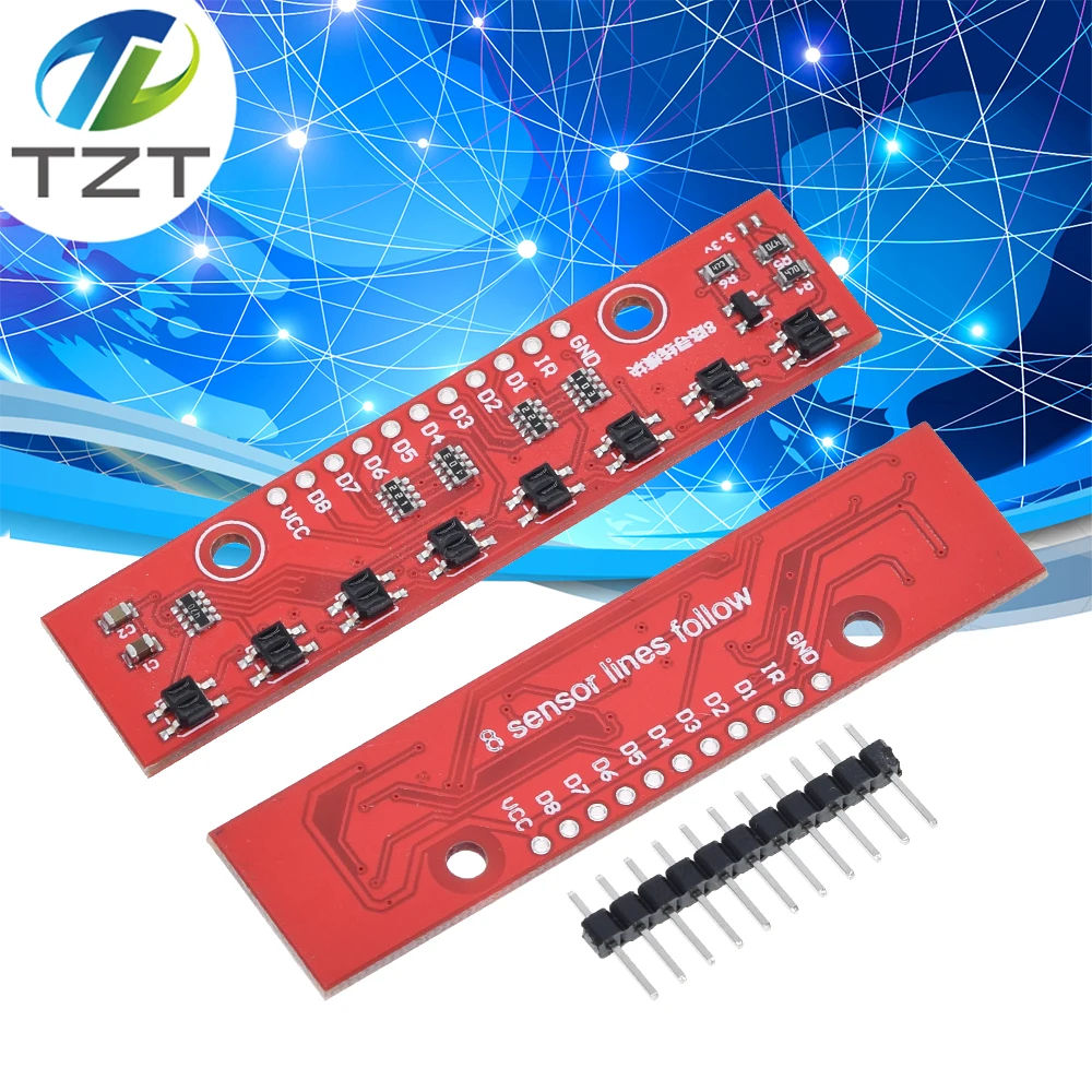 Слежения модуль инфракрасного обнаружения Сенсор DIY для Arduino 8-канальный