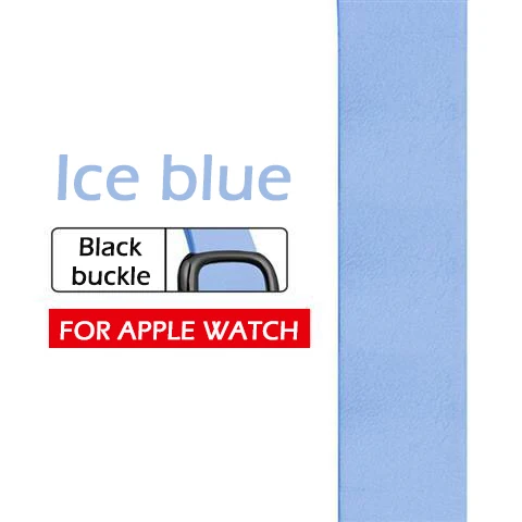 Кожаный ремешок для наручных часов Apple Watch, версии 4/3/2/1 Спортивный Браслет, ремешок 42 мм, 38 мм, ремешок для наручных часов iwatch, 4 полосным 44 мм 40 мм - Цвет ремешка: B buckle ice blue