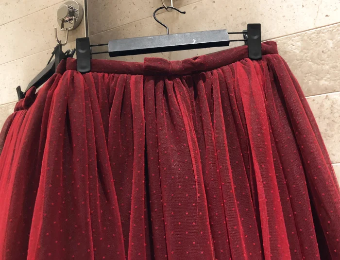 Качественная женская осенняя юбка, длинная сетчатая юбка, вечернее платье, юбка для вечеринки, пляжная юбка, красная юбка, шелковая подкладка