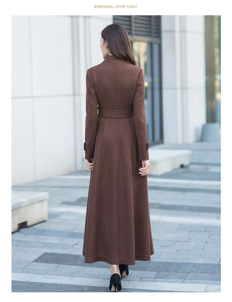 Модное женское пальто, длинное шерстяное пальто, Женское пальто с длинным рукавом, модное пальто-Тренч, S-XXXL
