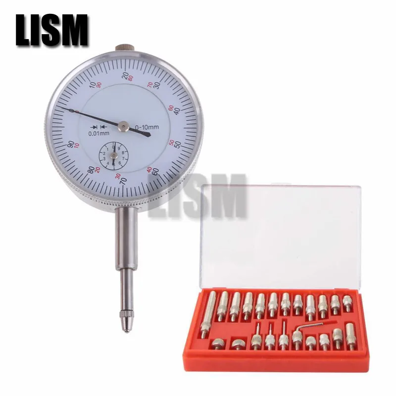 Dial Indicator 0 10mm Lug Back Test Gauge 22Pcs M2.5 Thread Tip For Dial & Test Indicators Steel