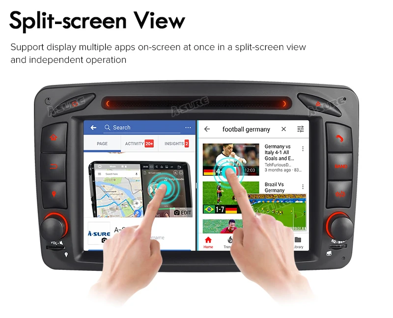 Cheap A-Sure 8 Core 32GB ROM Android 9.0 Radio GPS DVD Navi For Mercedes Benz C-class W203 CLK G500 Viano Vito Class G-Class W463 16