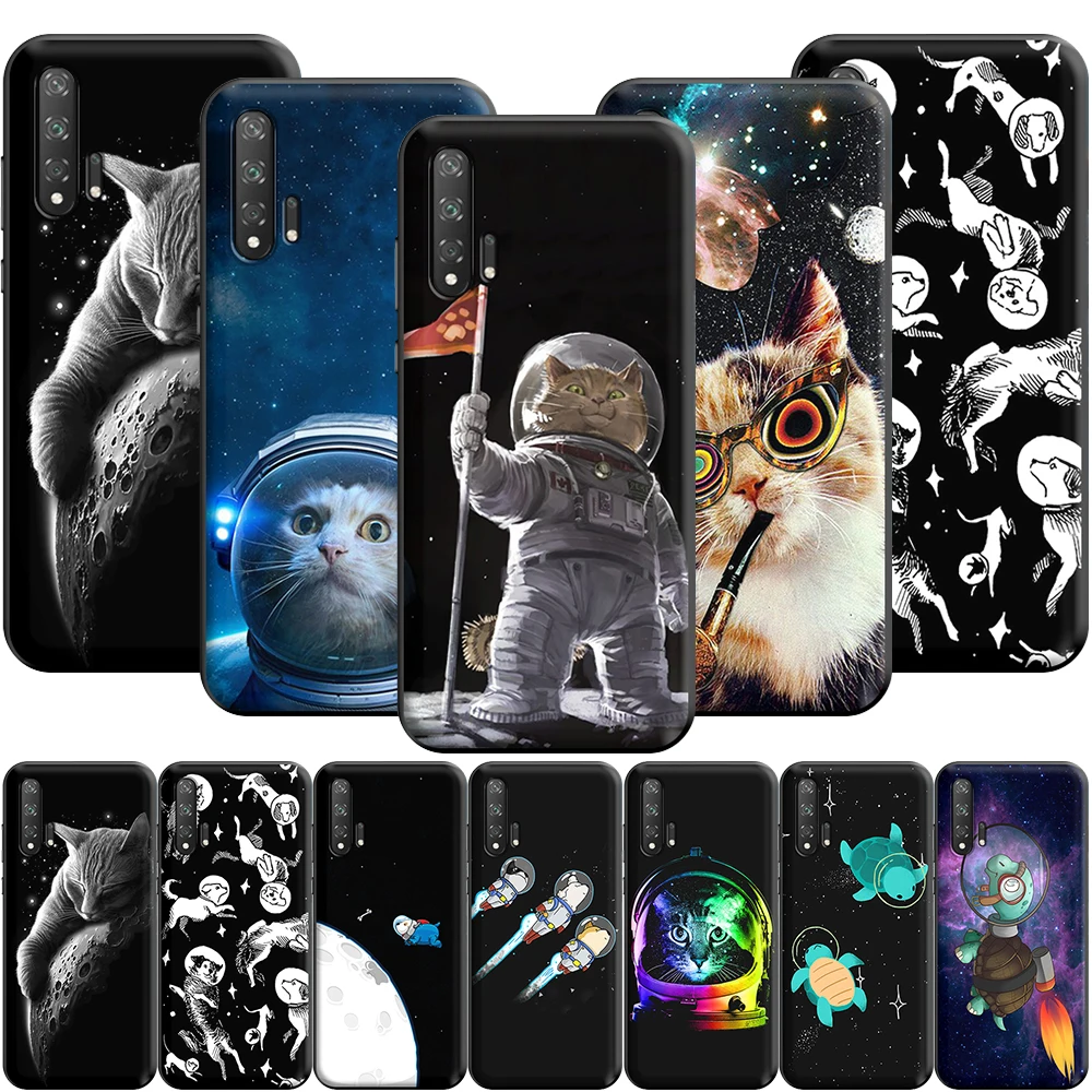 Силиконовый чехол Space Dogs Cat Turtles для Huawei Honor V30 30 8 8A 8X 8C 9 9X 10 Note View 20 20S Pro Lite | Мобильные