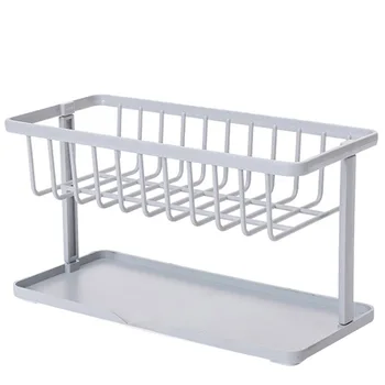 

2 Layer Sponge Sink Holder Bath Ball Drain Rack Kitchen Bathroom Storage Shelf Strainer Organizer