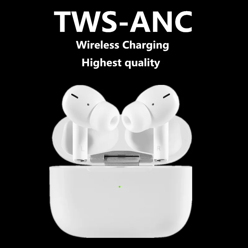 

ANC TWS Bluetooth 5.0 Earphones True Wireless Earbuds Noise Cancellation Wireless charging Iphone Android Samsung Huawei Air