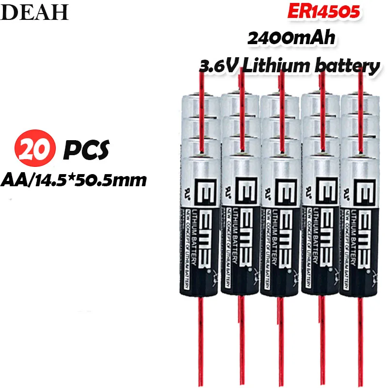 20 шт., 3,6 В ER14505 14505 2400 мАч AA, промышленная литиевая батарея LR6 R6P для ПЛК контроля, литий ионные батареи с контактами|Батарейки| | АлиЭкспресс